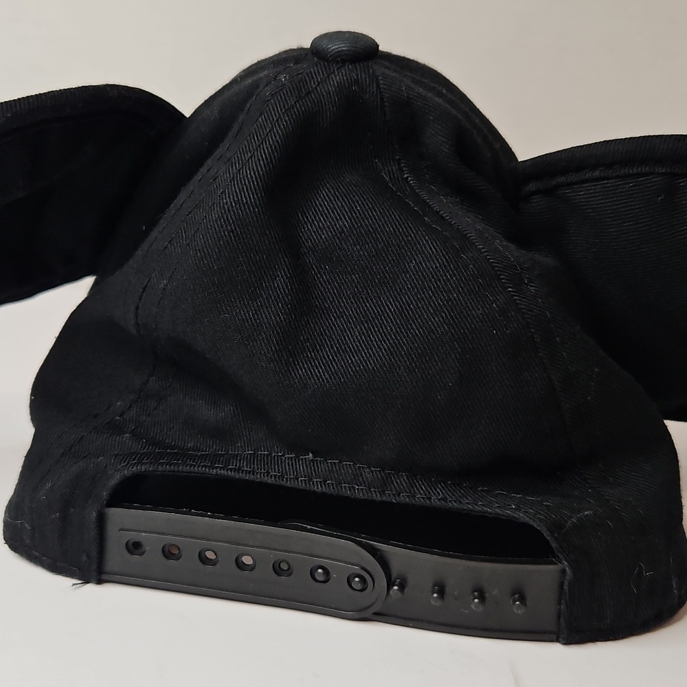 Disney Mickey Ears Black Hat Snapback for Kids w White Embroidery - Picture 3 of 6